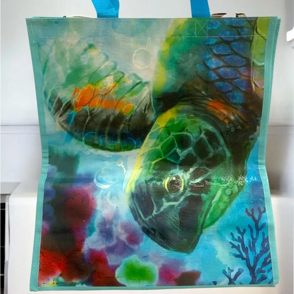 SAVE the TURTLE Tote Bag NEW unisex women men kids Gift Colorful_2